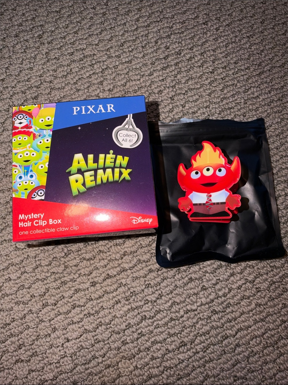 Neon Tuesday Pixar Alien Remix Mystery Claw Clip: Inside Out Anger